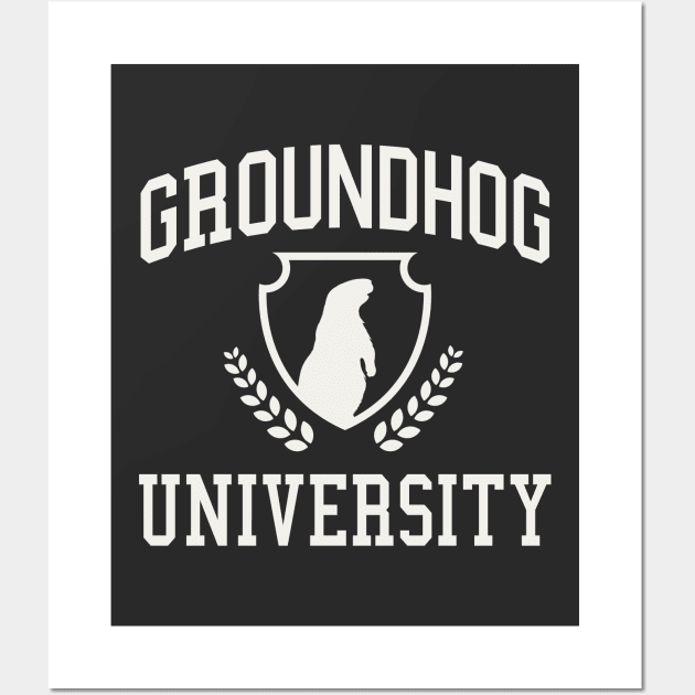 Phil the Groundhog University Punxsutawney Phil  Groundhog Day Wall Art by PodDesignShop